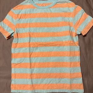 Cat & Jack Coral and Light Blue Striped Tee
